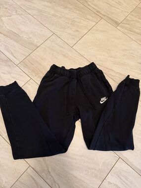 Nike Women’s Black Jogger Sweatpants with White Swoosh